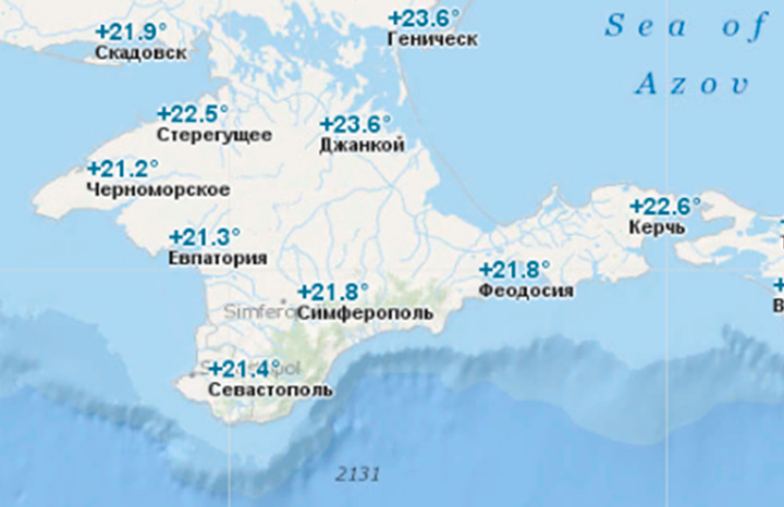 Температура воды в июне в Крыму