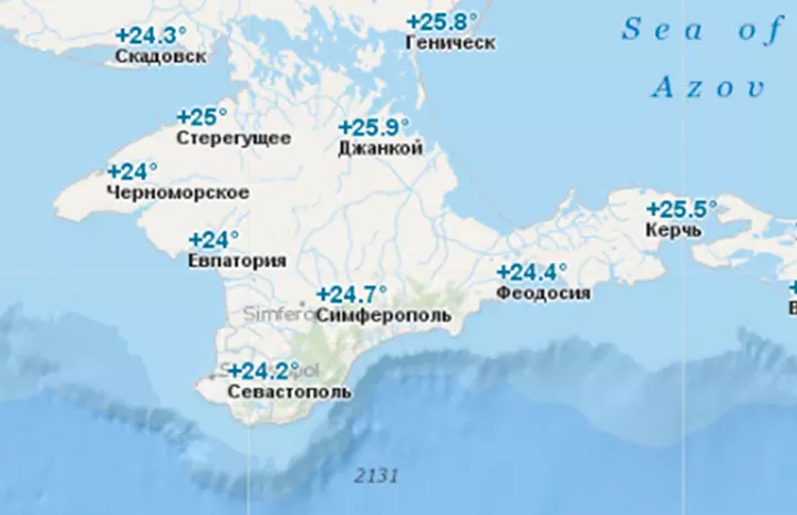 Температура воды в июле в Крыму