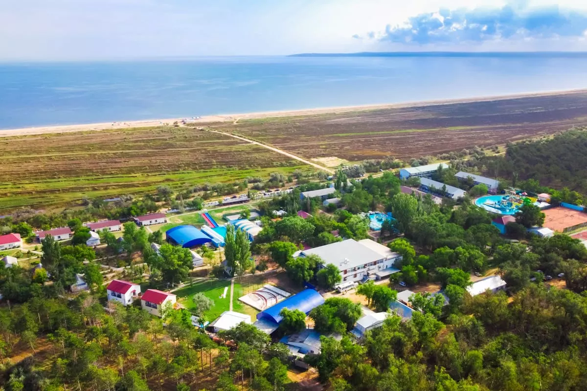 территория Курортного комплекса Азовский съемка сверху