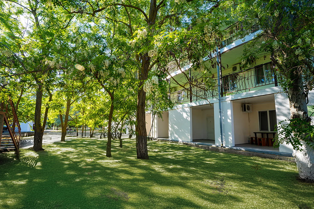 спальные места в номере Семейные с верандой (с двухъярусной кроватью)