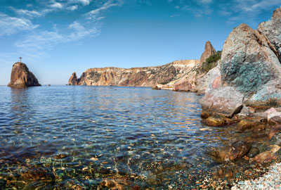 Яшмовый пляж в Крыму