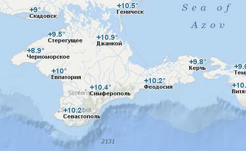 Температура воды в апреле в Крыму