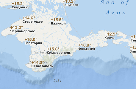 Температура воздуха в апреле в Крыму