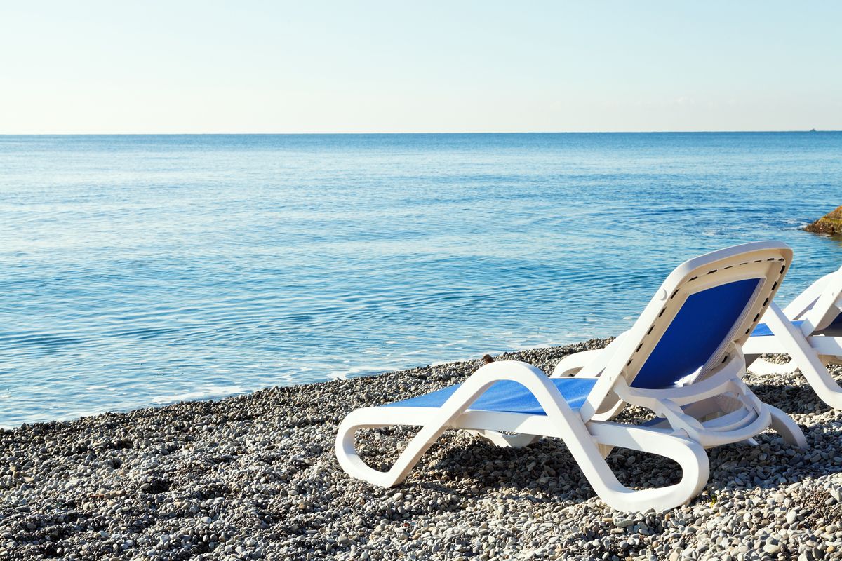 Массандровский пляж в Ялте в Крыму