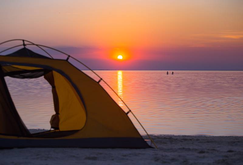 С палаткой на Азовском море