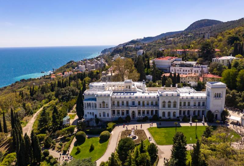 Ливадийский дворец фото с высоты птичьего полета